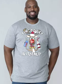 T-shirt Noël humoristique Duke gris chiné -4XL