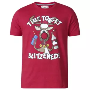 T-shirt Noël humoristique Duke rouge -2XL