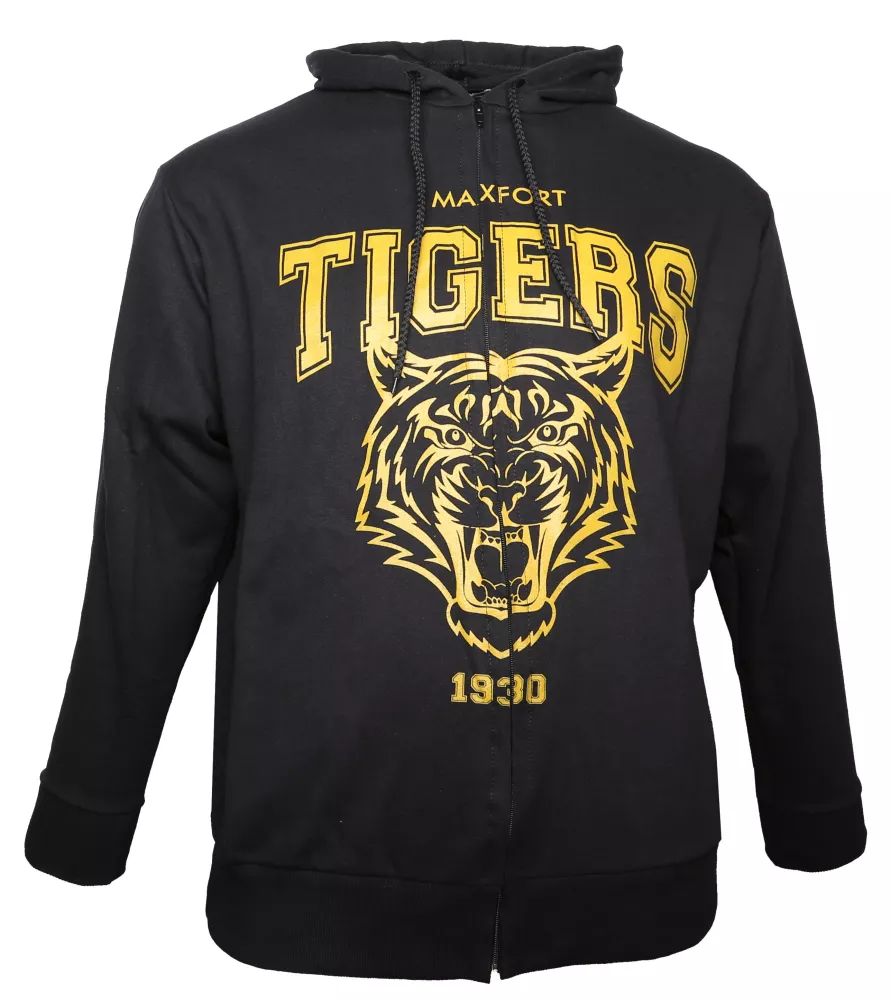 Sweat Maxfort TIGERS noir imprimé jaune-3XL