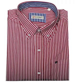 Chemise lie de vin Rayures verticales