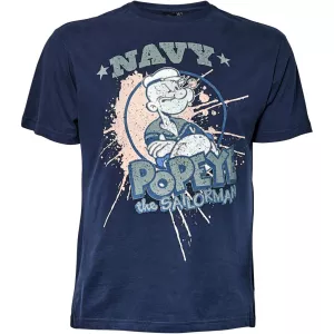 T-shirt Popeye Replika bleu marine imprimé rétro