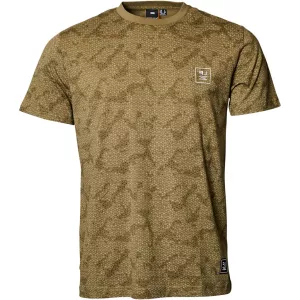 T-shirt imprimé Replika Jeans kaki col rond