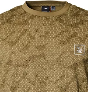 T-shirt imprimé Replika Jeans kaki col rond-5XL