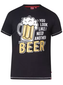 T-shirt Duke noir humoristique bière