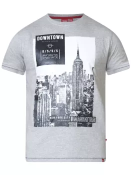 T-shirt Manhattan gris mélange-5XL