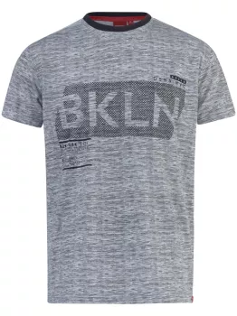 T-shirt Duke Mélange de gris BKLN style urbain