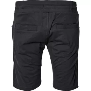 Short sweat noir grande taille avec poches zippées-3XL