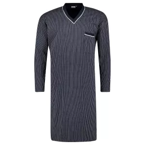 Chemise de Nuit Homme lignée bleu marine de 3XL à 10XL-4XL