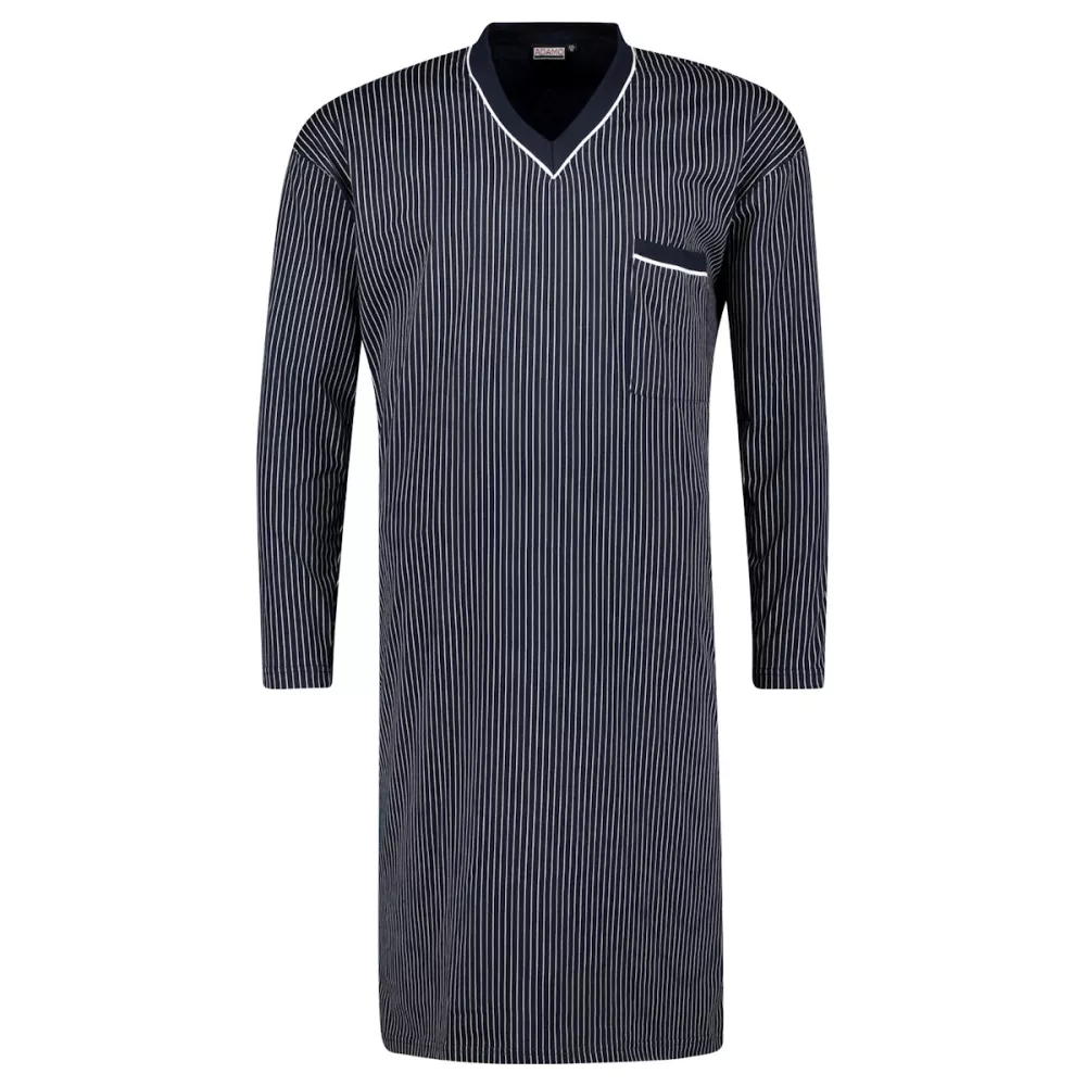Chemise de Nuit Homme lignée bleu marine de 3XL à 10XL-3XL