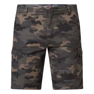Short cargo camouflage taille avec poches à rabat-P44