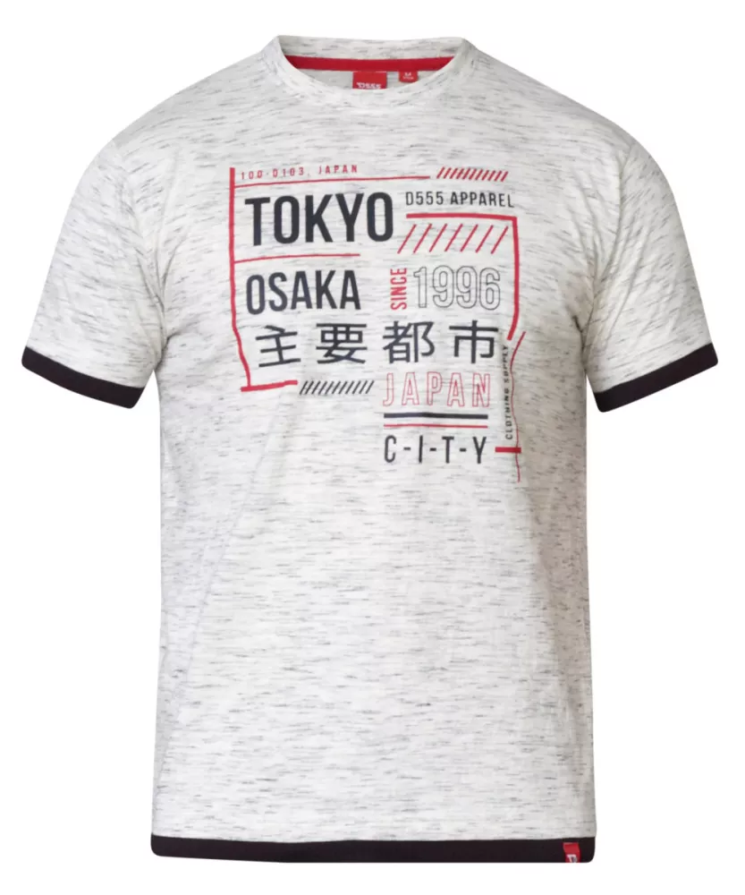T-shirt Duke Mélange de gris clair Tokyo Osaka-2XL