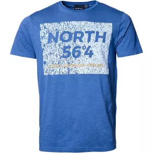 T-shirt North 56°4 bleu imprimé nordique