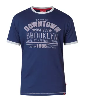 T-shirt Duke bleu marine motif Brooklyn