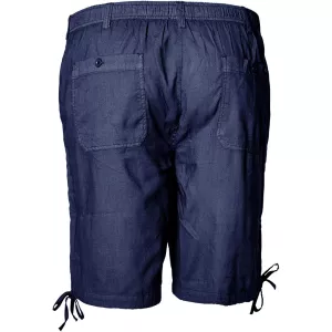Short lin et coton bleu denim grande taille ajustable-6XL