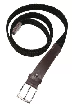 Ceinture tressée extensible noir 