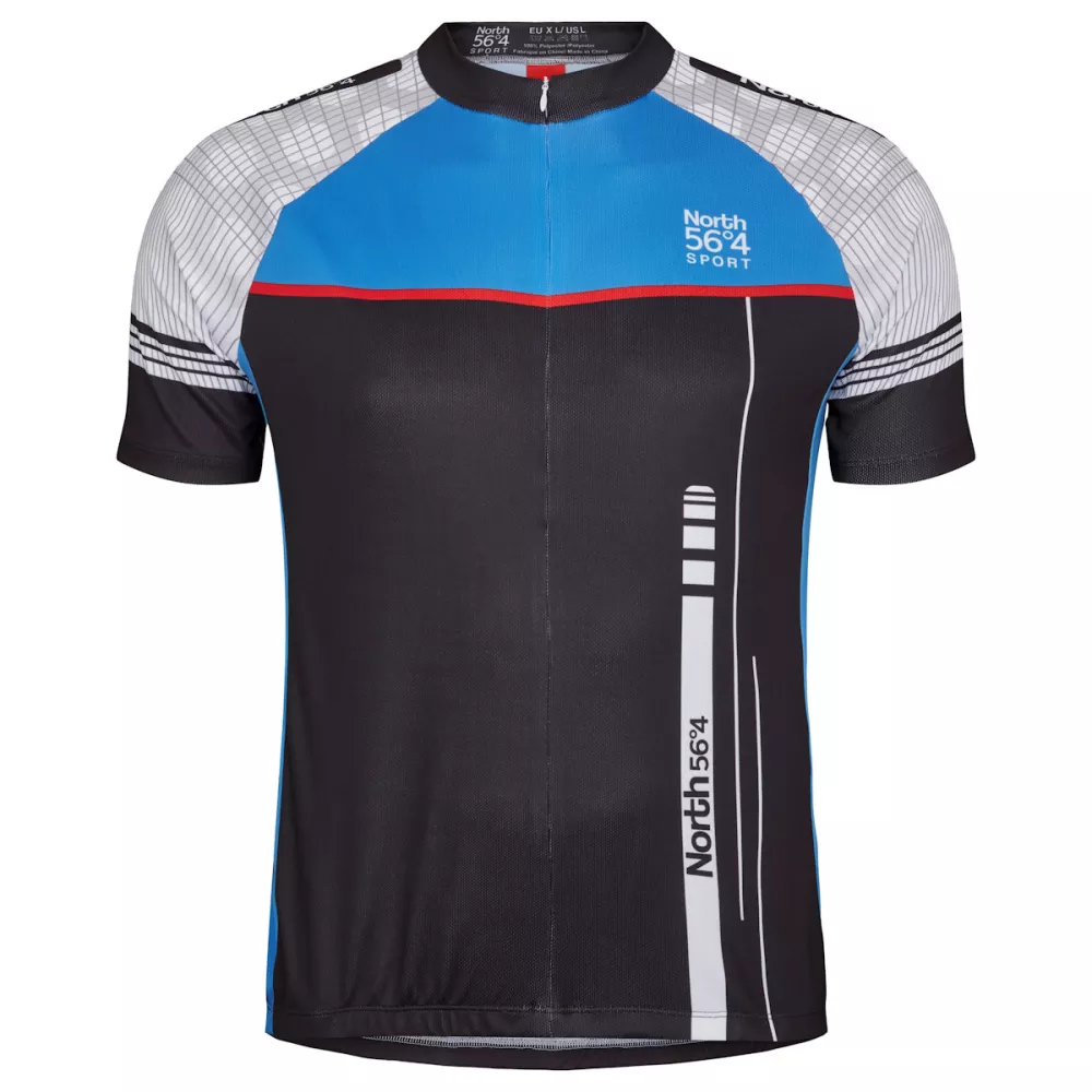 Tee-shirt vélo noir bleu blanc North sport cycliste-3XL