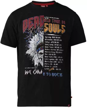 T-shirt manche courte noir de 2XL à 6XL