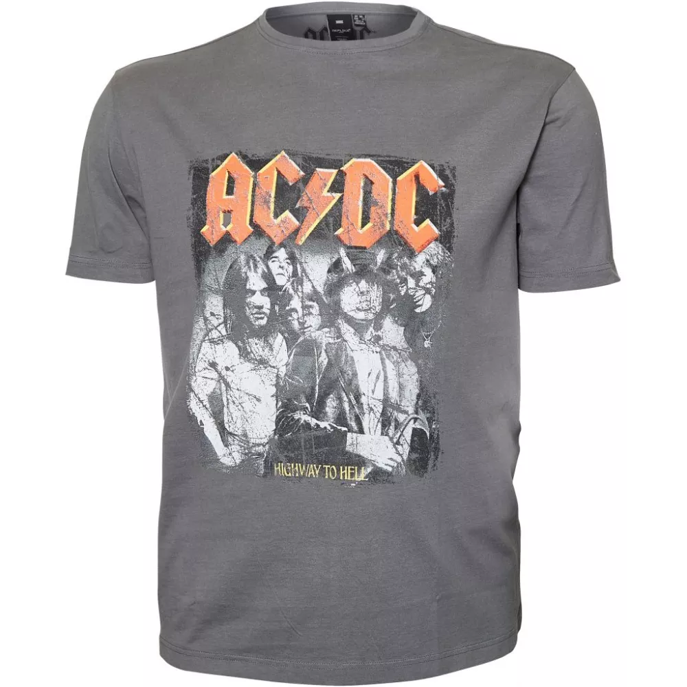T-shirt AC/DC gris Charcoal Replika Jeans rock-6XL