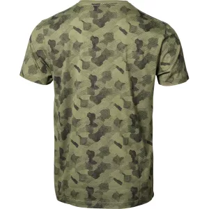 T-shirt Replika jeans vert olive motif camouflage-5XL