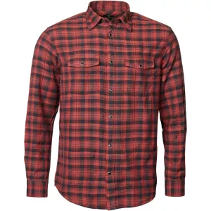 Chemise Replika à carreaux rouge noir manches longues