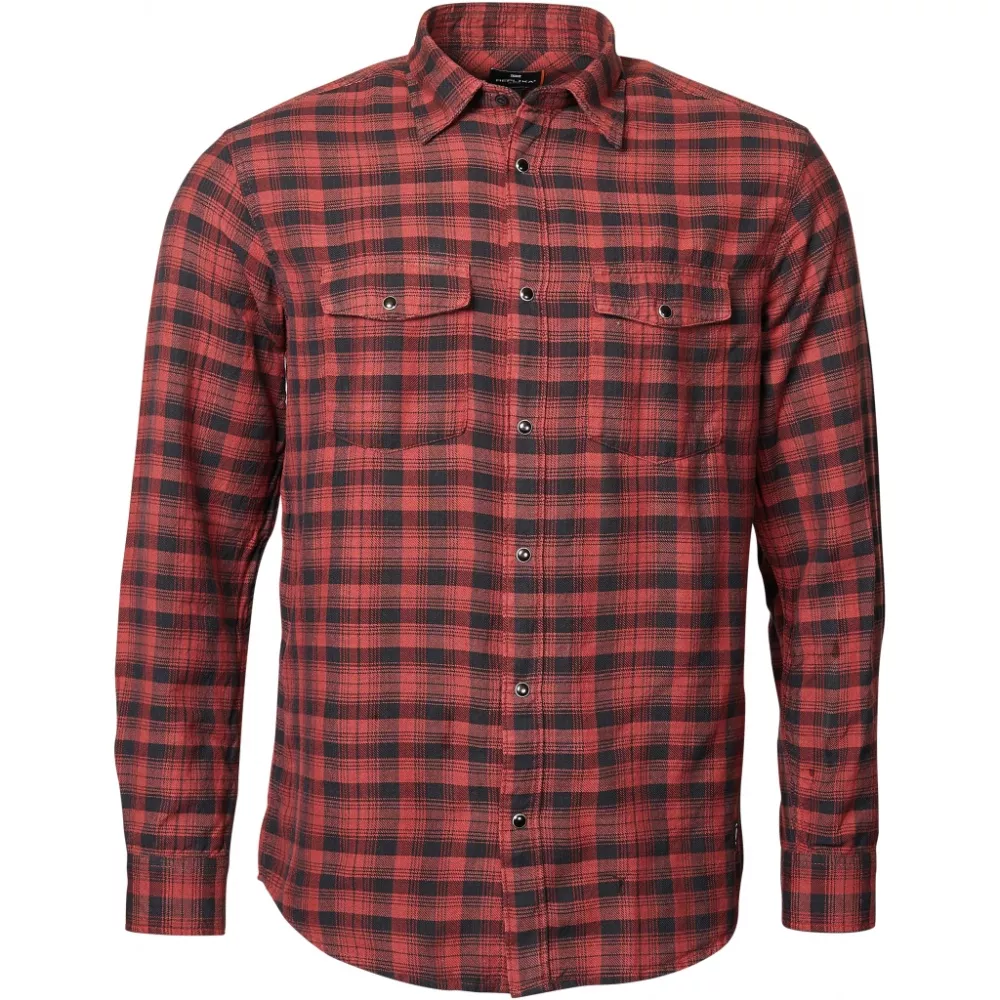 Chemise Replika à carreaux rouge noir manches longues-5XL