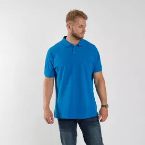 Polo piquet bleu cobalt avec poche-5XL