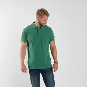 Polo piquet vert avec poche-8XL