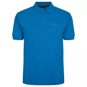 Polo piquet bleu cobalt avec poche