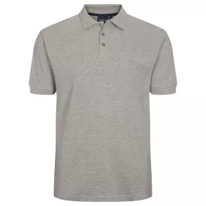 Polo piquet Mélange de gris clair avec poche