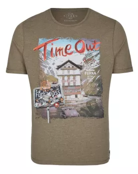 T-shirt Swiss Alps vert olive Time Out escapade