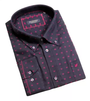 Chemise manches longues bleu marine de 3XL à 10XL