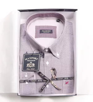 Chemise MAXFORT PRESTIGIO motifs bleu azur-7XL