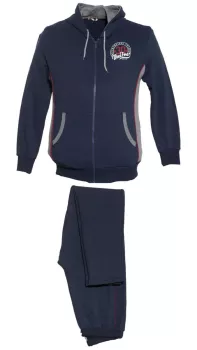 Jogging bleu marine ensemble complet coton