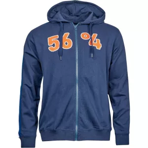 Sweat zippé 56°4 bleu marine look sport détente