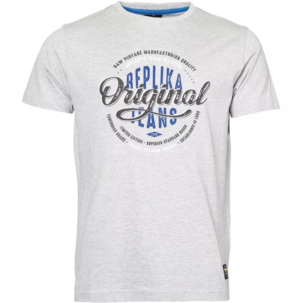 T-shirt Originals gris chiné Replika Jeans-3XL