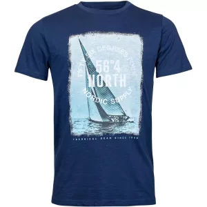 T-shirt bateau North bleu marine imprimé