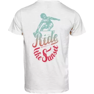 T-shirt Aloha blanc Ride the Sunset -3XL