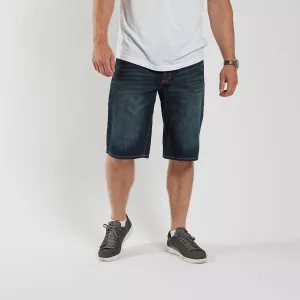 Bermuda jean bleu délavé coupe confor-P52