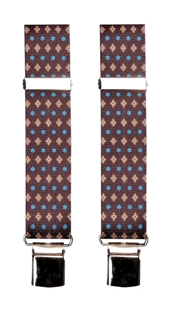 Bretelle à pinces motif élégant noir motif--