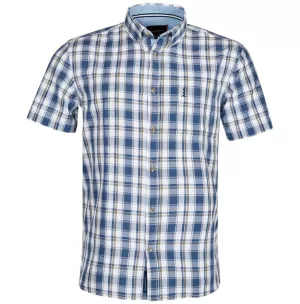 Chemise à carreaux Blanc, bleu clair et olive North-5XL