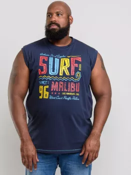 T-shirt sans manche D555 bleu marine Surf Malibu-4XL