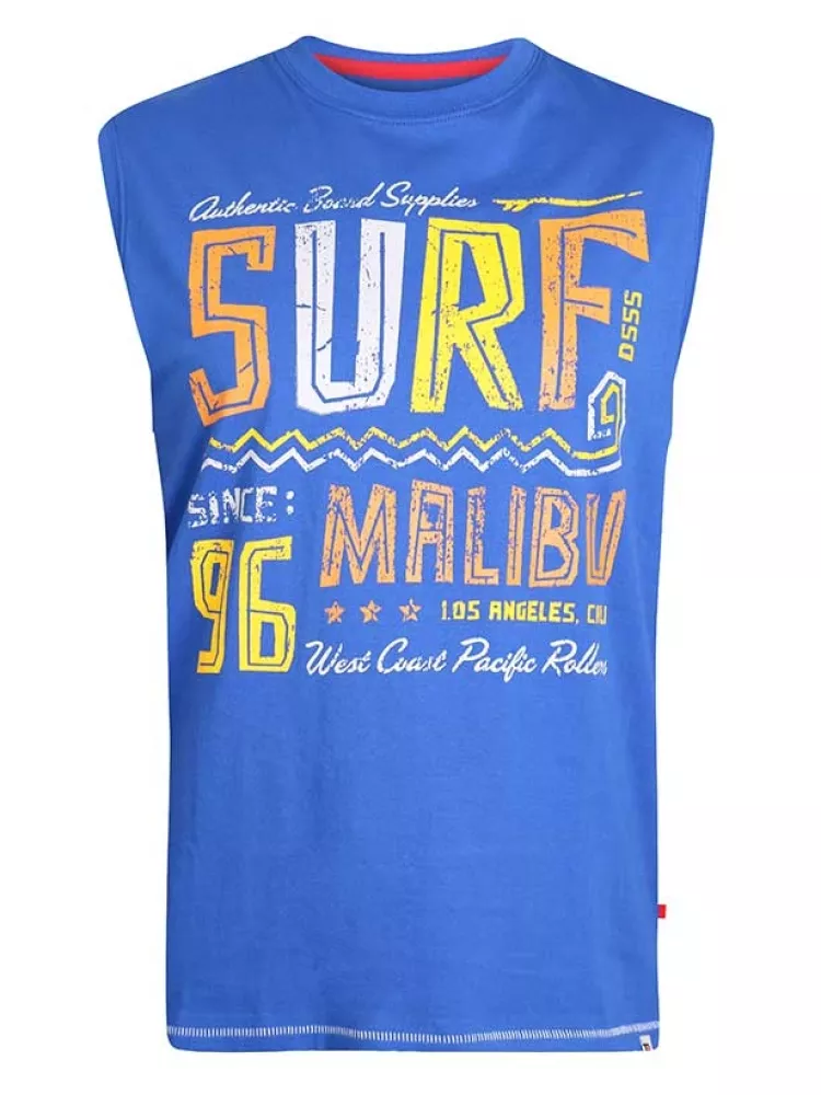 T-shirt sans manche D555 bleu Surf Malibu-3XL