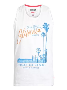 T-shirt sans manche D555 blanc-cassé California-4XL