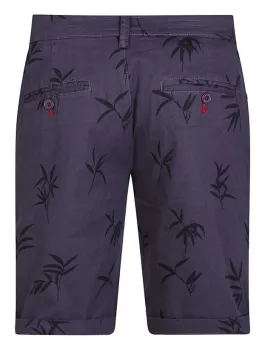 Short stretch Aubergine chic motif discret-P48