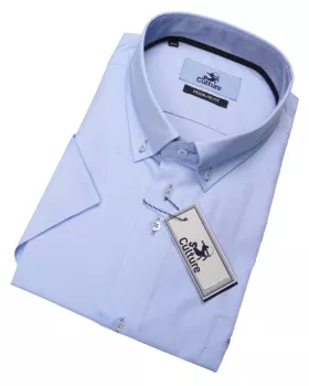 Chemise bleu clair manche courte 2XL et 3XL