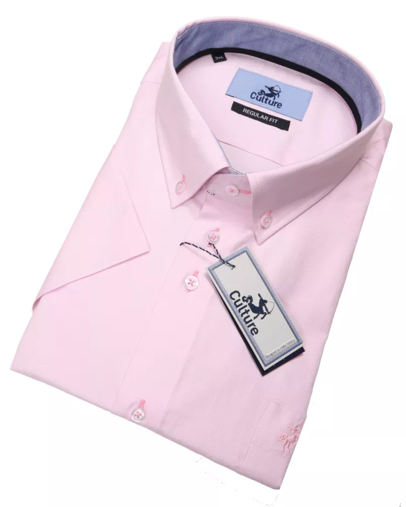 Chemise Rose manche courte 2XL et 3XL-2XL