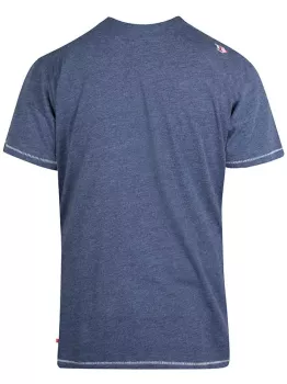 T-shirt D555 NYC mélange de bleu style urbain-5XL