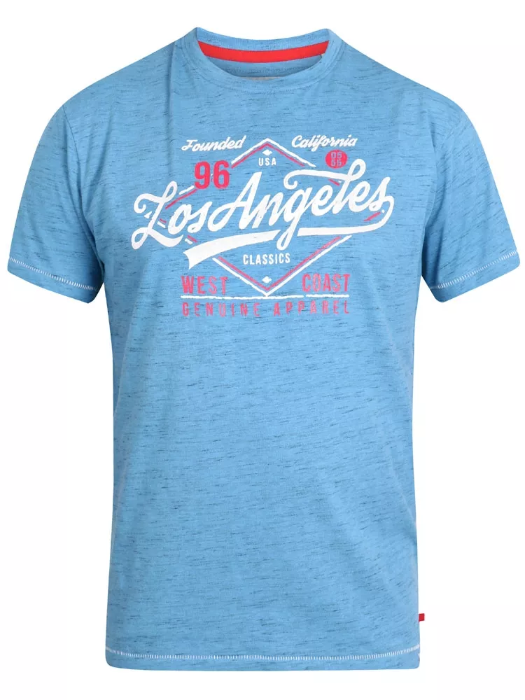 T-shirt D555 Los Angeles bleu esprit West Coast-5XL