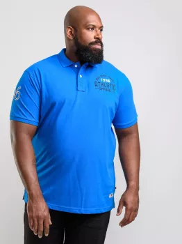 Polo D555 Athletic bleu azur 1996 look sport -3XL