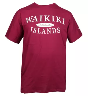 T-shirt imprimé Waikiki Islands bordeaux
